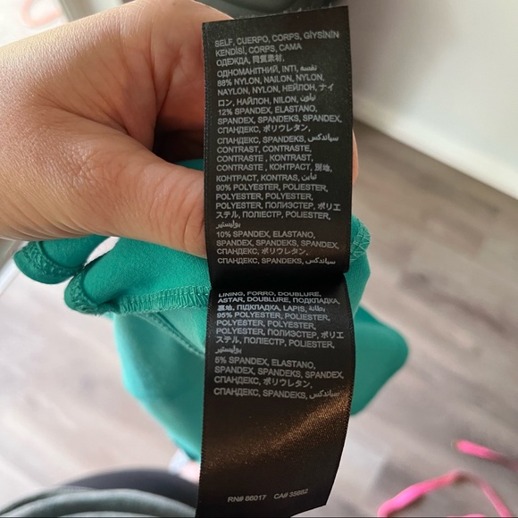 Bebe Women’s Small Aqua Peplum Tank Top Blouse w/ V-Neck Mesh Video - Picture 8 of 8